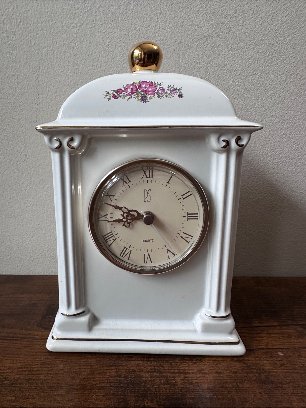 Vintage Paul Sebastian Fine Porcelain Quartz Mantel Clock 1993 Limited Edition